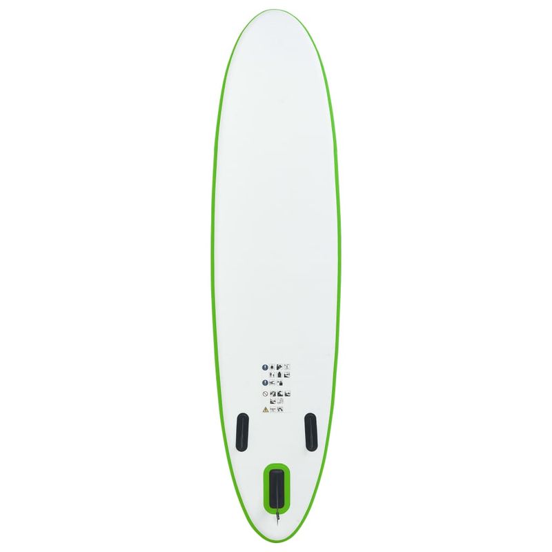 Sport si Outdoor - Sporturi acvatice - Sporturi pe placa - Stand up paddle - Set placa SUP, verde și alb, mărime 360x81x10 cm - Infinity.ro