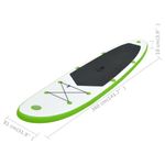 Sport si Outdoor - Sporturi acvatice - Sporturi pe placa - Stand up paddle - Set placa SUP, verde și alb, mărime 360x81x10 cm - Infinity.ro