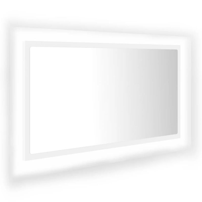 Casa si Gradina - Mobilier - Comode si corpuri - Masute de toaleta - Oglinda de baie cu LED, alb, 80x8,5x37 cm, acril - Infinity.ro