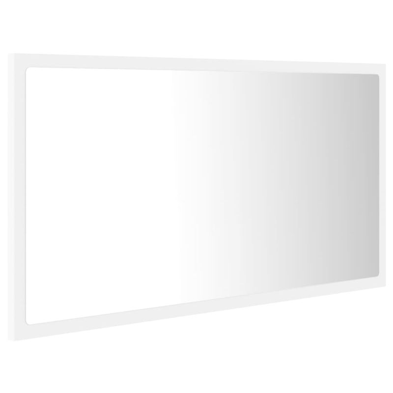 Casa si Gradina - Mobilier - Comode si corpuri - Masute de toaleta - Oglinda de baie cu LED, alb, 80x8,5x37 cm, acril - Infinity.ro