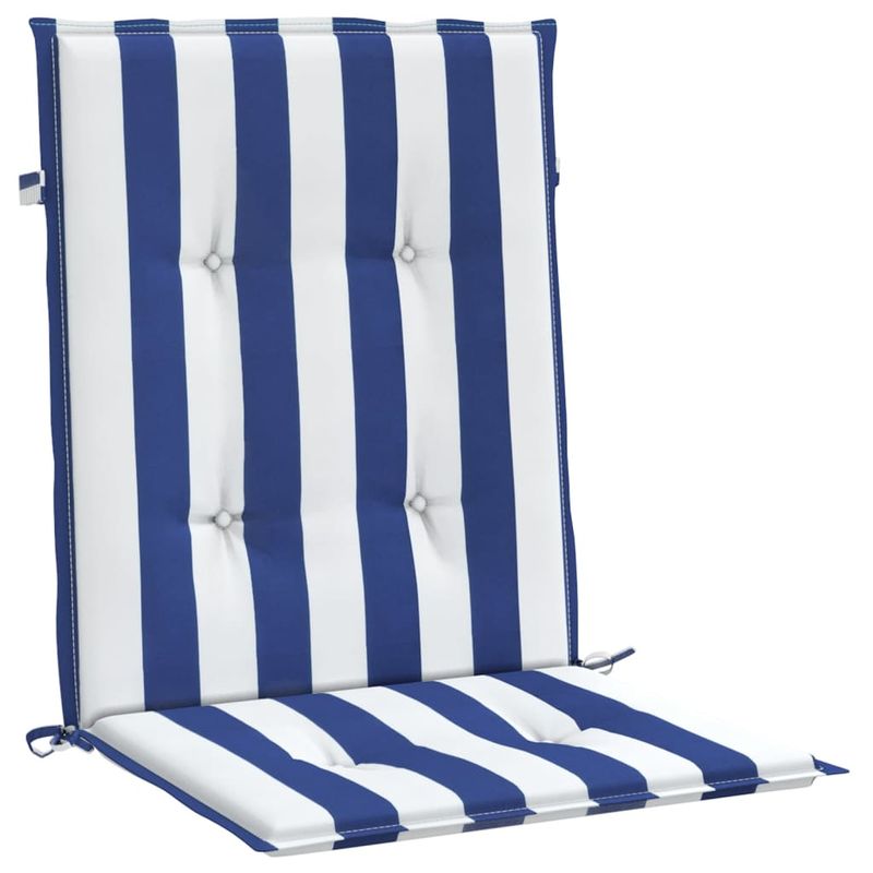 Casa si Gradina - Textile si covoare - Perne si pilote - Perne decorative - Perne scaun cu spatar mic, 4 buc. dungi albastre și albe, textil, mărime 100x50x4 cm - Infinity.ro