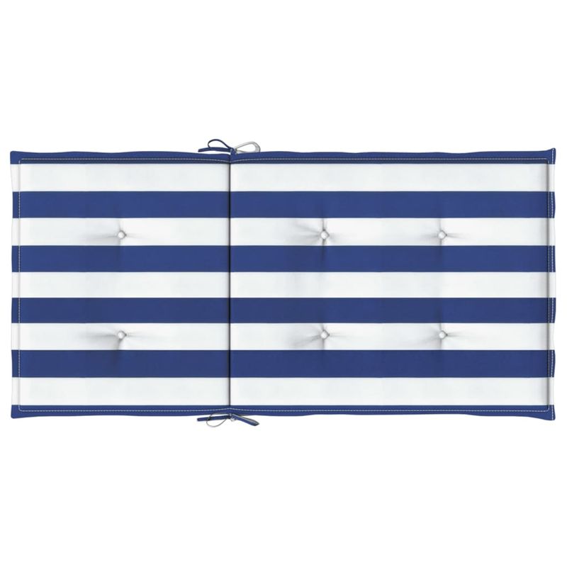 Casa si Gradina - Textile si covoare - Perne si pilote - Perne decorative - Perne scaun cu spatar mic, 4 buc. dungi albastre și albe, textil, mărime 100x50x4 cm - Infinity.ro