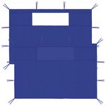 Casa si Gradina - Gradina si terasa - Umbrele si pavilioane - Pavilioane - Pereti laterali foisor cu ferestre, 2 buc., albastru, mărime 4.1x2.1 m - Infinity.ro