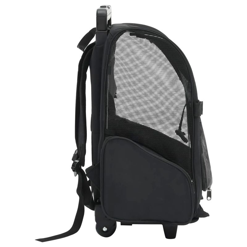 Petshop - Accesorii petshop - Culcusuri si custi - Genti si articole transport - Troller pentru animale de companie multifunctional, negru - Infinity.ro