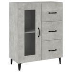Casa si Gradina - Mobilier - Comode si corpuri - Comode - Servanta, gri beton, 69,5x34x90 cm, lemn compozit - Infinity.ro