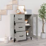 Casa si Gradina - Mobilier - Comode si corpuri - Comode - Servanta, gri beton, 69,5x34x90 cm, lemn compozit - Infinity.ro
