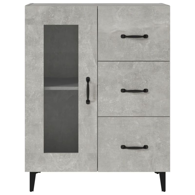 Casa si Gradina - Mobilier - Comode si corpuri - Comode - Servanta, gri beton, 69,5x34x90 cm, lemn compozit - Infinity.ro