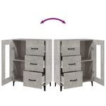 Casa si Gradina - Mobilier - Comode si corpuri - Comode - Servanta, gri beton, 69,5x34x90 cm, lemn compozit - Infinity.ro