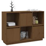 Casa si Gradina - Mobilier - Comode si corpuri - Comode - Servanta, maro miere, 110,5x35x80 cm, lemn masiv de pin - Infinity.ro
