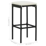 Casa si Gradina - Gradina si terasa - Mobilier exterior - Seturi mobila gradina - Set mobilier de bar de gradina cu perne, 9 piese, negru - Infinity.ro