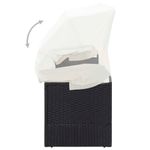 Casa si Gradina - Gradina si terasa - Mobilier exterior - Scaune si sezlonguri gradina - Pat de gradina cu baldachin, alb și negru, poliratan - Infinity.ro