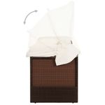 Casa si Gradina - Gradina si terasa - Mobilier exterior - Scaune si sezlonguri gradina - Pat de gradina cu baldachin, maro, poliratan - Infinity.ro