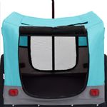 Petshop - Accesorii petshop - Culcusuri si custi - Genti si articole transport - Remorca bicicleta & carucior 2-in-1 animale, albastru si gri - Infinity.ro