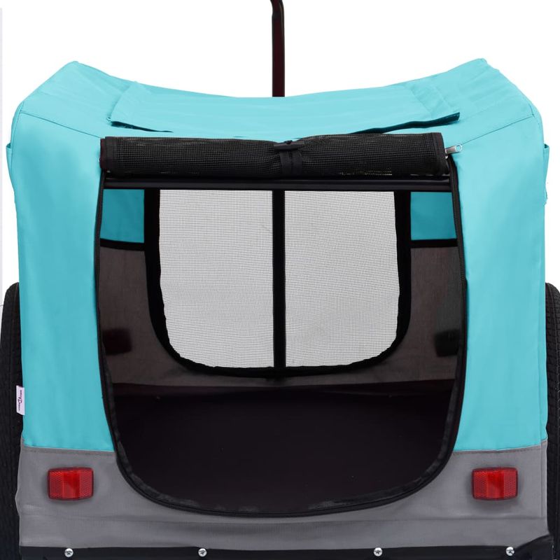 Petshop - Accesorii petshop - Culcusuri si custi - Genti si articole transport - Remorca bicicleta & carucior 2-in-1 animale, albastru si gri - Infinity.ro