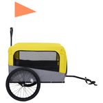 Petshop - Accesorii petshop - Culcusuri si custi - Genti si articole transport - Remorca bicicleta & carucior 2-in-1 animale, galben si gri - Infinity.ro
