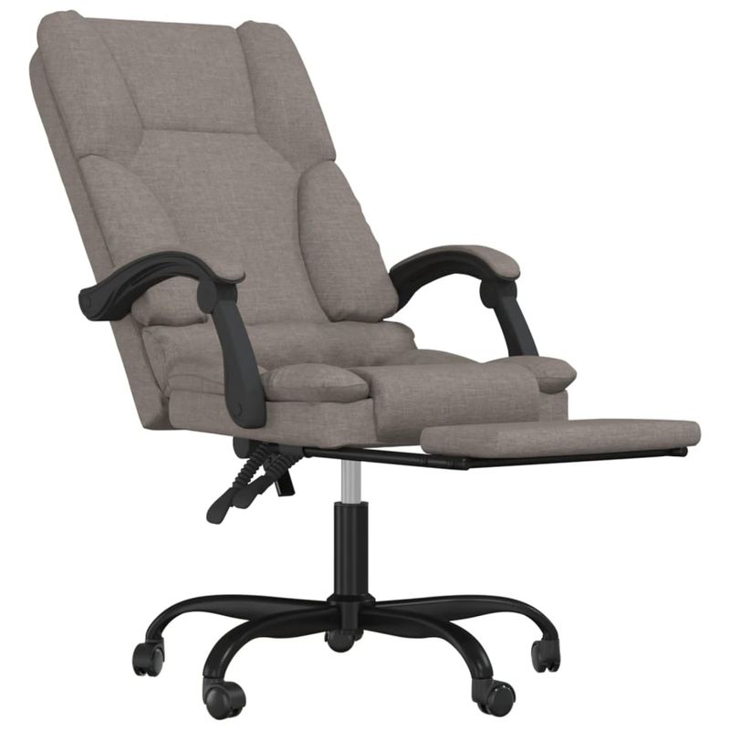 Casa si Gradina - Mobilier - Scaune si fotolii - Scaune - Scaun de birou rabatabil cu masaj, gri taupe, textil - Infinity.ro