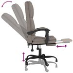 Casa si Gradina - Mobilier - Scaune si fotolii - Scaune - Scaun de birou rabatabil cu masaj, gri taupe, textil - Infinity.ro