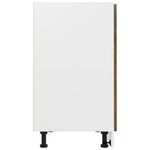 Casa si Gradina - Mobilier - Comode si corpuri - Corpuri bucatarie - Dulap inferior de chiuveta, stejar fumuriu, 80x46x81,5 cm, lemn, model 1x dulap inferior (2 uși 2 sertare) 80 cm - Infinity.ro