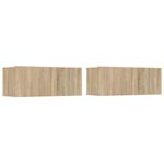 Casa si Gradina - Mobilier - Seturi de mobilier - Seturi living - Set dulap TV, 4 piese, stejar sonoma, lemn prelucrat - Infinity.ro