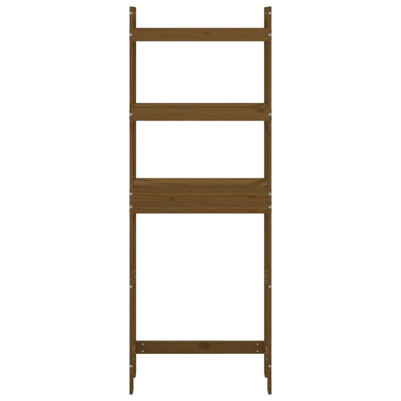 Casa si Gradina - Sanitare - Suporturi si accesorii baie - Suporturi baie - Raft de toaleta, maro miere, 63x26x171 cm, lemn masiv de pin - Infinity.ro