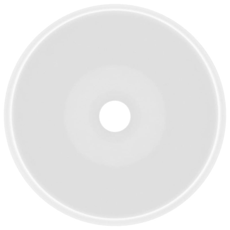Casa si Gradina - Sanitare - Lavoar baie si accesorii - Lavoare si piedestale - Chiuveta de baie lux alb mat 40x15 cm ceramica rotund - Infinity.ro