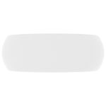 Casa si Gradina - Sanitare - Lavoar baie si accesorii - Lavoare si piedestale - Chiuveta de baie lux alb mat 40x15 cm ceramica rotund - Infinity.ro