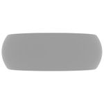 Casa si Gradina - Sanitare - Lavoar baie si accesorii - Lavoare si piedestale - Chiuveta de baie lux gri deschis mat 40x15 cm ceramica rotund - Infinity.ro