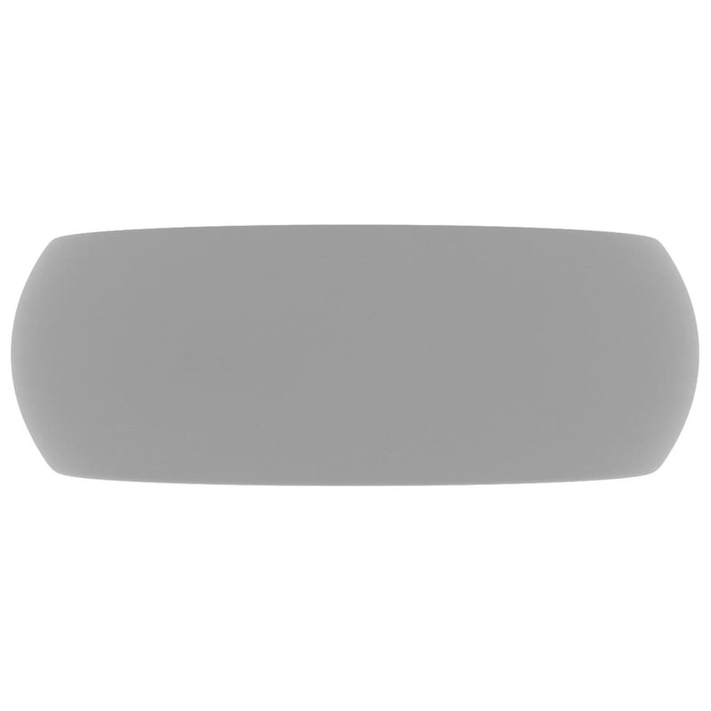 Casa si Gradina - Sanitare - Lavoar baie si accesorii - Lavoare si piedestale - Chiuveta de baie lux gri deschis mat 40x15 cm ceramica rotund - Infinity.ro