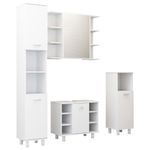 Casa si Gradina - Mobilier - Seturi de mobilier - Seturi baie - Set mobilier de baie, 4 piese, alb, lemn prelucrat - Infinity.ro