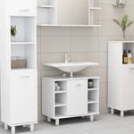 Casa si Gradina - Mobilier - Seturi de mobilier - Seturi baie - Set mobilier de baie, 4 piese, alb, lemn prelucrat - Infinity.ro