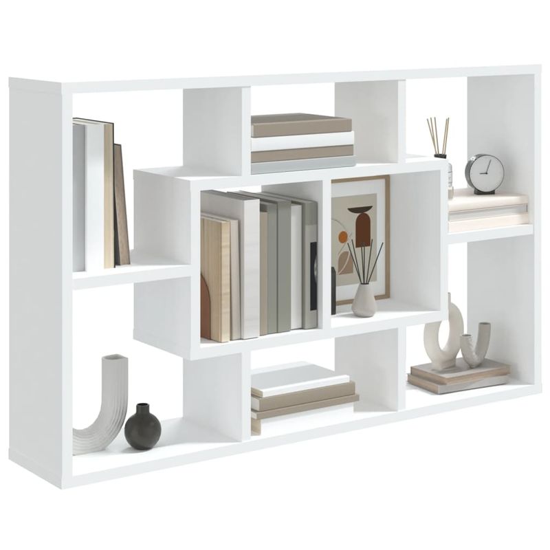 Casa si Gradina - Mobilier - Biblioteci si rafturi - Rafturi - Raft de perete, alb, 85x16x52,5 cm, lemn compozit - Infinity.ro