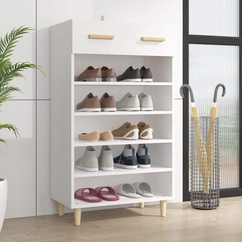 Casa si Gradina - Mobilier - Organizare si depozitare - Organizator incaltaminte - Pantofar, alb, 60x35x105 cm, lemn compozit - Infinity.ro