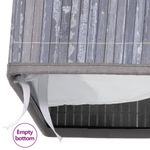 Casa si Gradina - Sanitare - Suporturi si accesorii baie - Accesorii baie - Cos de rufe din bambus cu 2 sectiuni, gri, 100 L - Infinity.ro