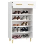 Casa si Gradina - Mobilier - Organizare si depozitare - Organizator incaltaminte - Pantofar, alb, 60x35x105 cm, lemn compozit - Infinity.ro