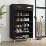 Casa si Gradina - Mobilier - Organizare si depozitare - Organizator incaltaminte - Pantofar, negru, 60x35x105 cm, lemn compozit - Infinity.ro