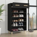 Casa si Gradina - Mobilier - Organizare si depozitare - Organizator incaltaminte - Pantofar, negru, 60x35x105 cm, lemn compozit - Infinity.ro