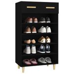 Casa si Gradina - Mobilier - Organizare si depozitare - Organizator incaltaminte - Pantofar, negru, 60x35x105 cm, lemn compozit - Infinity.ro