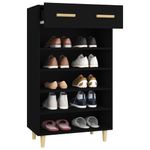 Casa si Gradina - Mobilier - Organizare si depozitare - Organizator incaltaminte - Pantofar, negru, 60x35x105 cm, lemn compozit - Infinity.ro