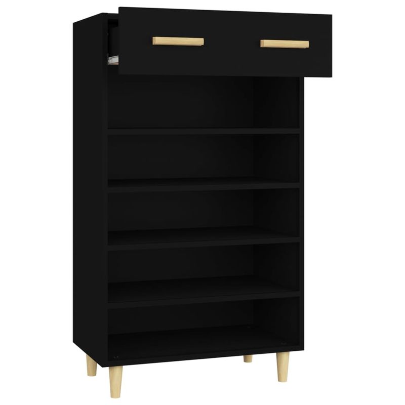 Casa si Gradina - Mobilier - Organizare si depozitare - Organizator incaltaminte - Pantofar, negru, 60x35x105 cm, lemn compozit - Infinity.ro