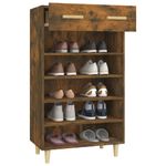 Casa si Gradina - Mobilier - Organizare si depozitare - Organizator incaltaminte - Pantofar, stejar fumuriu, 60x35x105 cm, lemn compozit - Infinity.ro