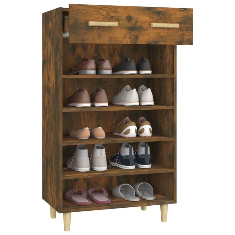 Casa si Gradina - Mobilier - Organizare si depozitare - Organizator incaltaminte - Pantofar, stejar fumuriu, 60x35x105 cm, lemn compozit - Infinity.ro