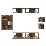Casa si Gradina - Mobilier - Seturi de mobilier - Seturi living - Set dulap TV, 8 piese, stejar fumuriu, lemn prelucrat - Infinity.ro