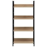 Casa si Gradina - Mobilier - Biblioteci si rafturi - Biblioteci - Etajera carti 3 rafturi, stejar, 60x27,6x124,5 cm lemn prelucrat, stejar și negru - Infinity.ro