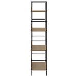 Casa si Gradina - Mobilier - Biblioteci si rafturi - Biblioteci - Etajera carti 3 rafturi, stejar, 60x27,6x124,5 cm lemn prelucrat, stejar și negru - Infinity.ro