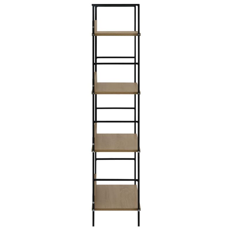 Casa si Gradina - Mobilier - Biblioteci si rafturi - Biblioteci - Etajera carti 3 rafturi, stejar, 60x27,6x124,5 cm lemn prelucrat, stejar și negru - Infinity.ro