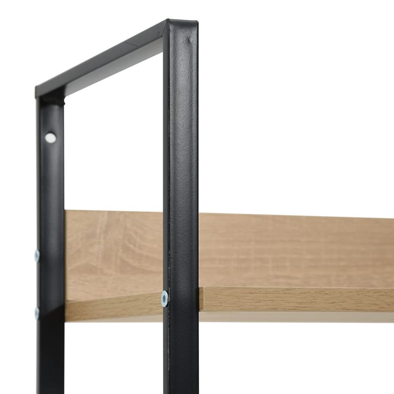 Casa si Gradina - Mobilier - Biblioteci si rafturi - Biblioteci - Etajera carti 3 rafturi, stejar, 60x27,6x124,5 cm lemn prelucrat, stejar și negru - Infinity.ro