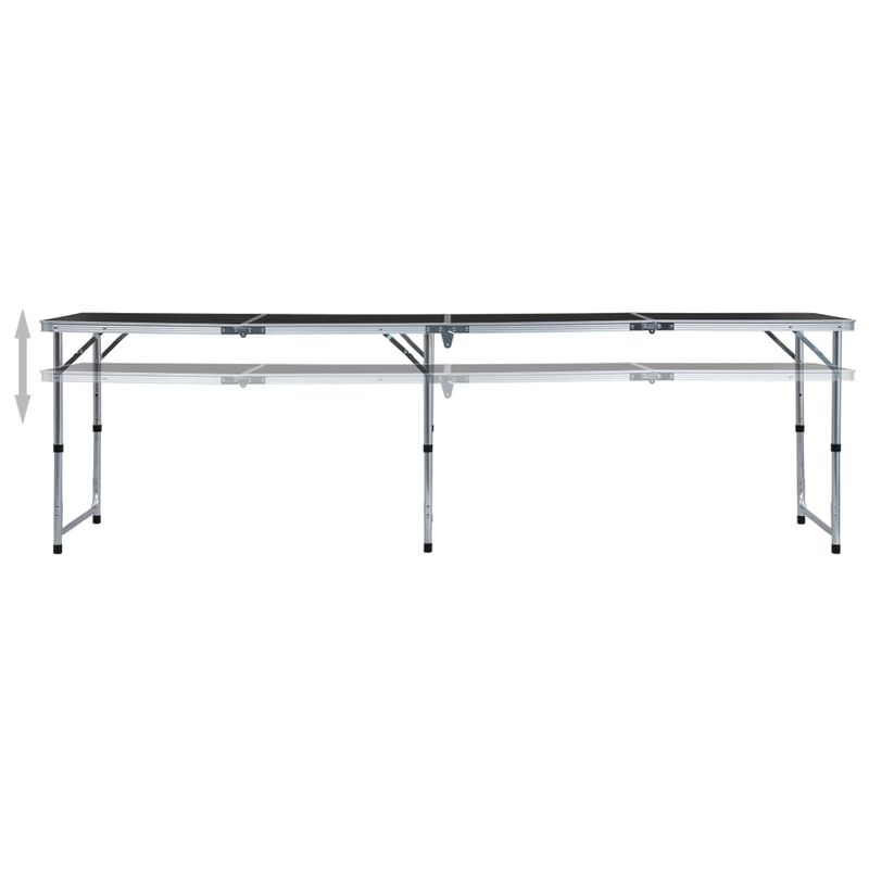 Sport si Outdoor - Camping - Mobilier pentru camping - Mese camping - Masa de camping pliabila, gri, 240 x 60 cm, aluminiu - Infinity.ro