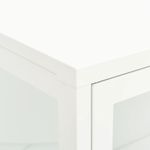 Casa si Gradina - Mobilier - Comode si corpuri - Comode - Servanta, alb, 75x35x105 cm, otel si sticla - Infinity.ro