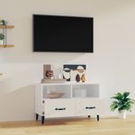 Casa si Gradina - Mobilier - Comode si corpuri - Comode - Comoda TV, alb extralucios, 80x36x50 cm, lemn prelucrat - Infinity.ro