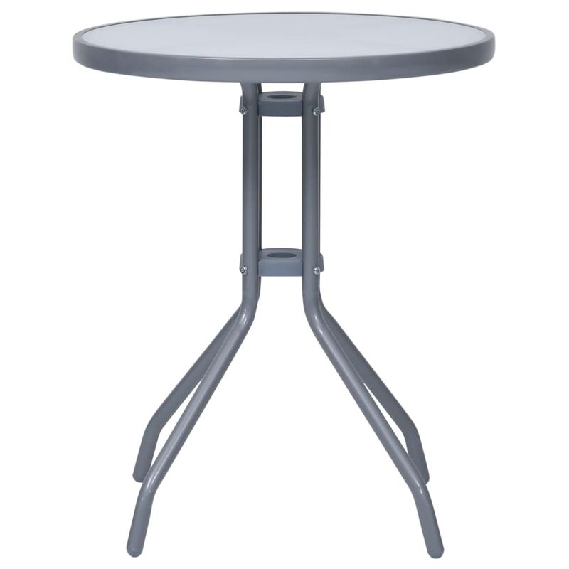 Casa si Gradina - Gradina si terasa - Mobilier exterior - Mese gradina - Masa de gradina, gri deschis, 60 cm, otel si sticla - Infinity.ro